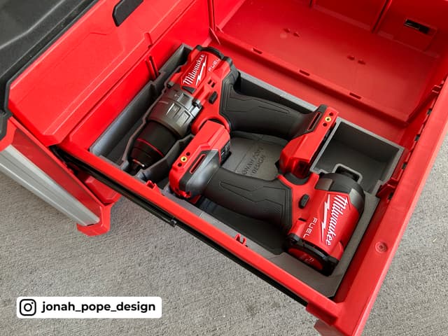 Packout Drawer Insert For M18 Gen 4 Drill and Impact Driver -Jonah Pope Design (JPD-18DID)