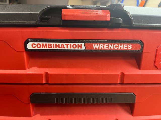 Packout Drawer Handles - 2 or 3 Drawer - Double Name (PDH-23D)
