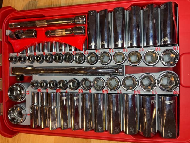 JLC Packout Insert for 3/8" Chrome Sockets (ST-56)